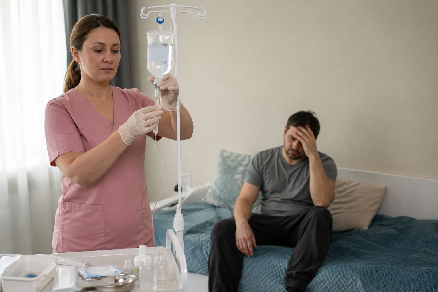 Нарколог оказывает помощь пациенту на дому